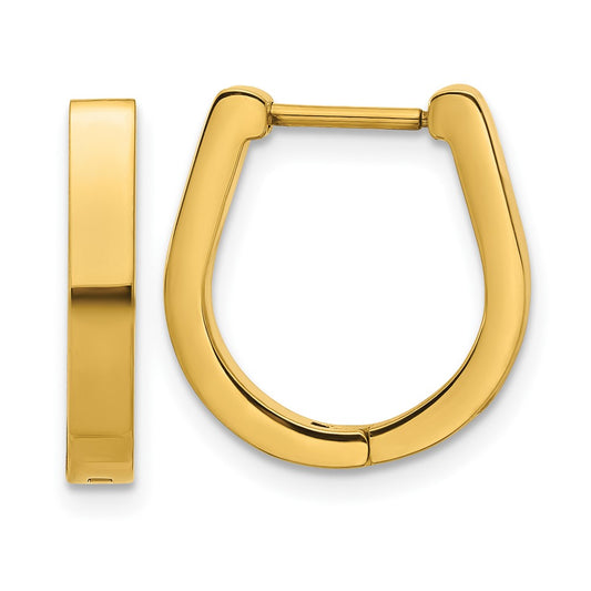Stainless Steel Polished Yellow IP-plated 3mm Hoop Earrings