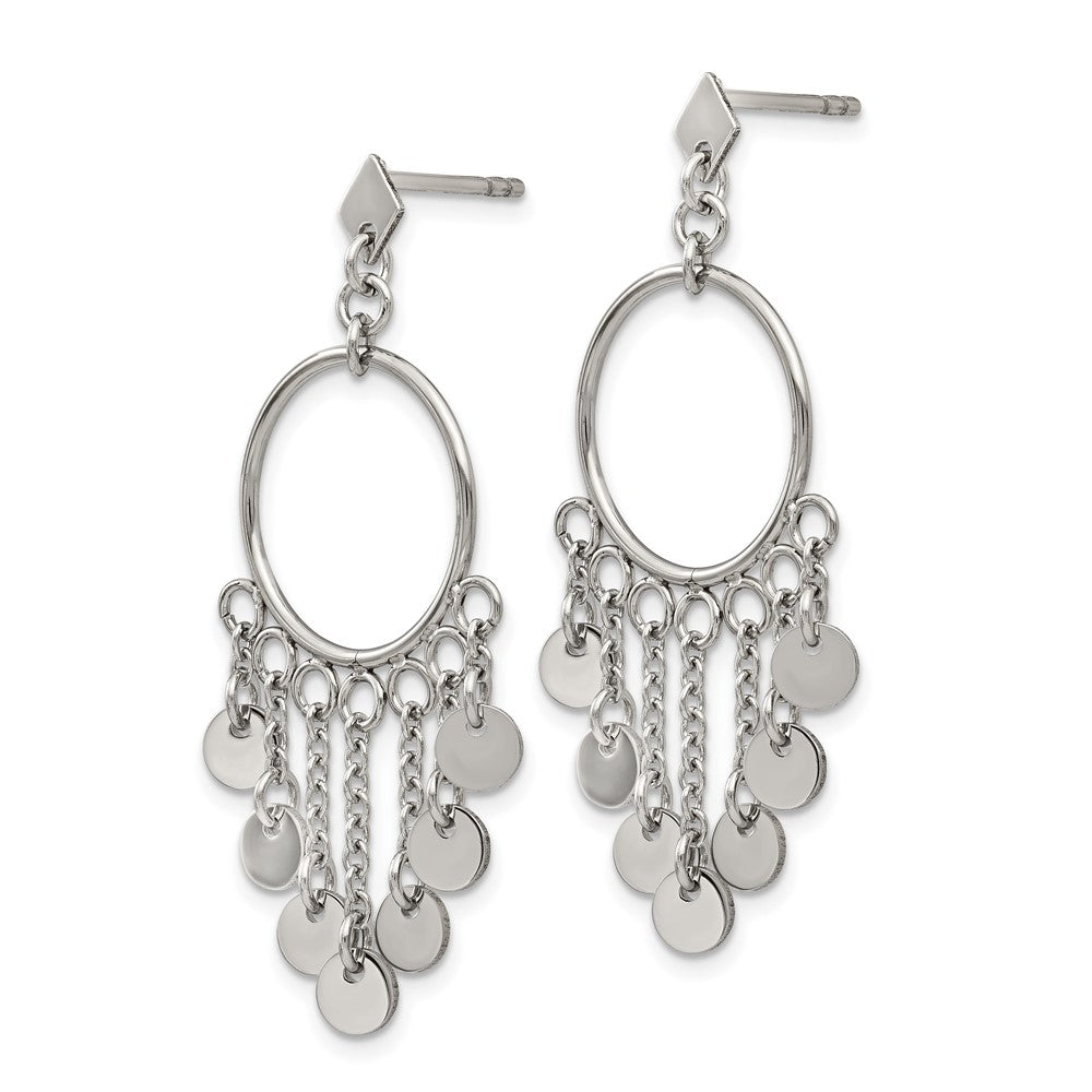 Chisel Stainless Steel Polished Post Dangle Earrings