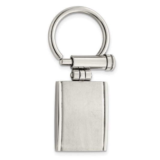 Chisel Stainless Steel Brushed and Polished Key Ring