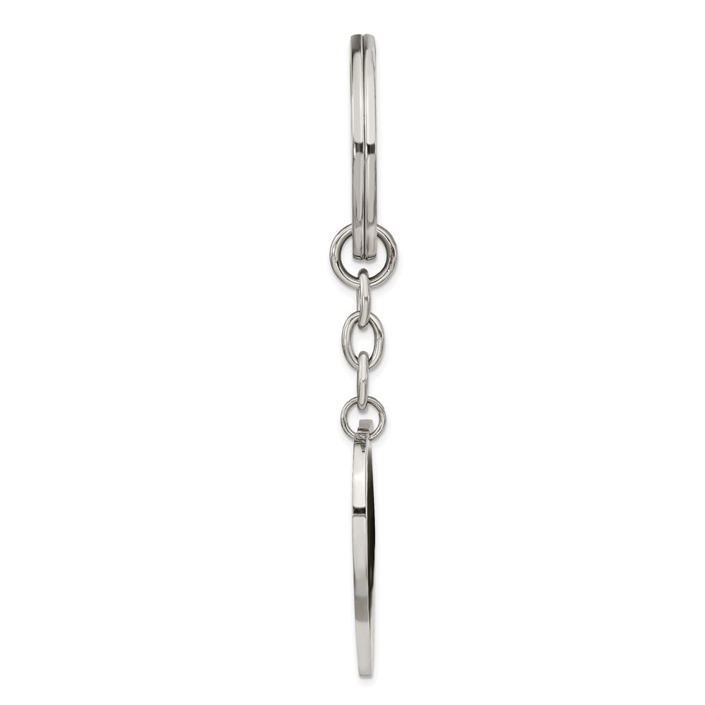Chisel Stainless Steel Polished Heart Key Ring