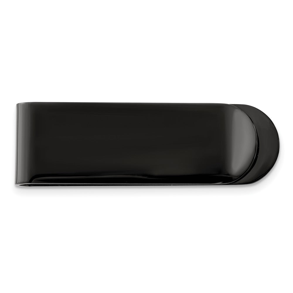 Chisel Stainless Steel Brushed Black IP-plated Money Clip