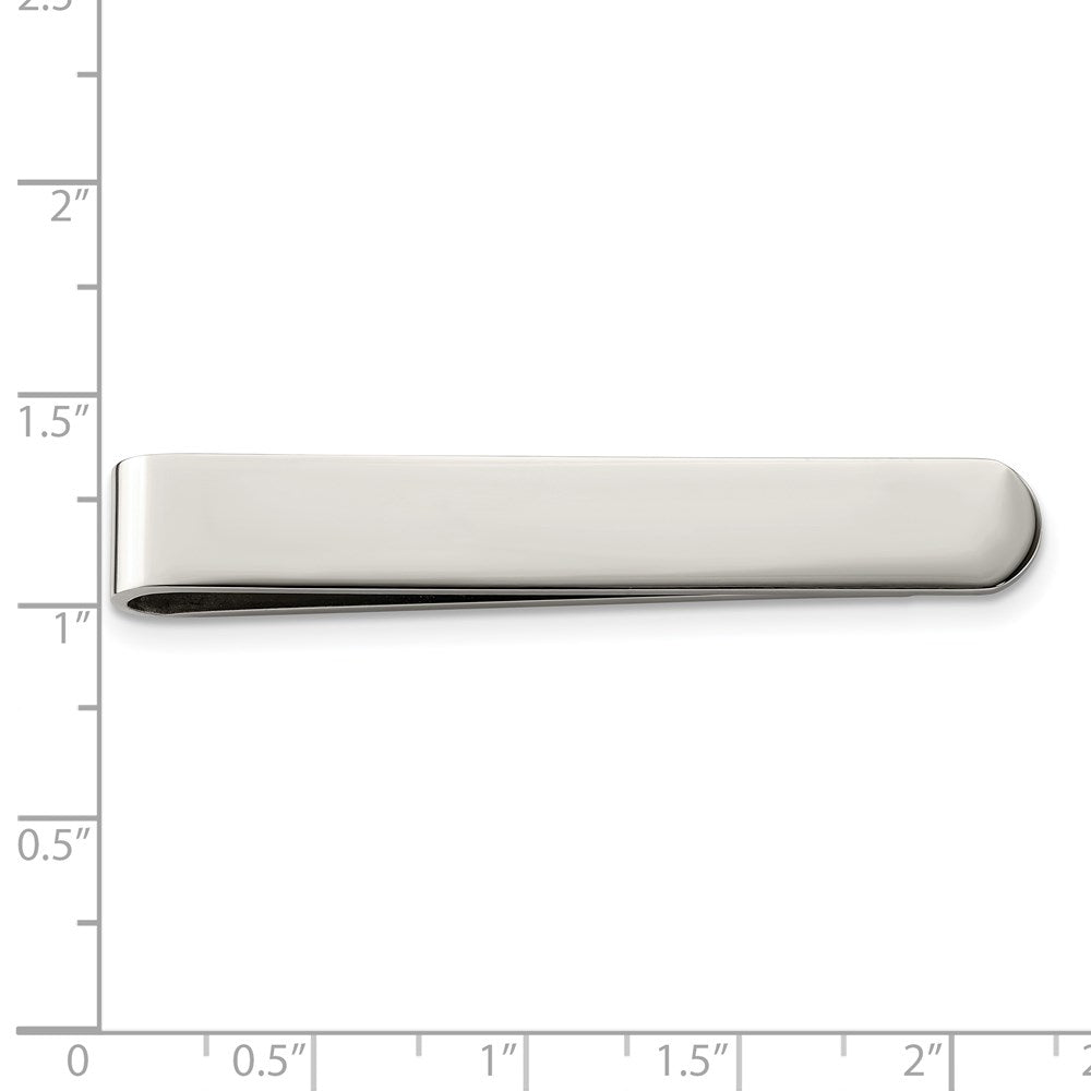 Chisel Stainless Steel Polished Tie Bar / Money Clip