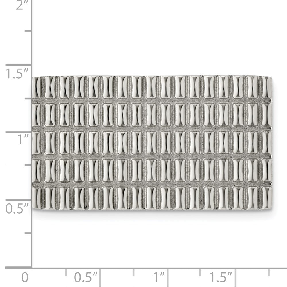Chisel Stainless Steel Polished and Textured Money Clip