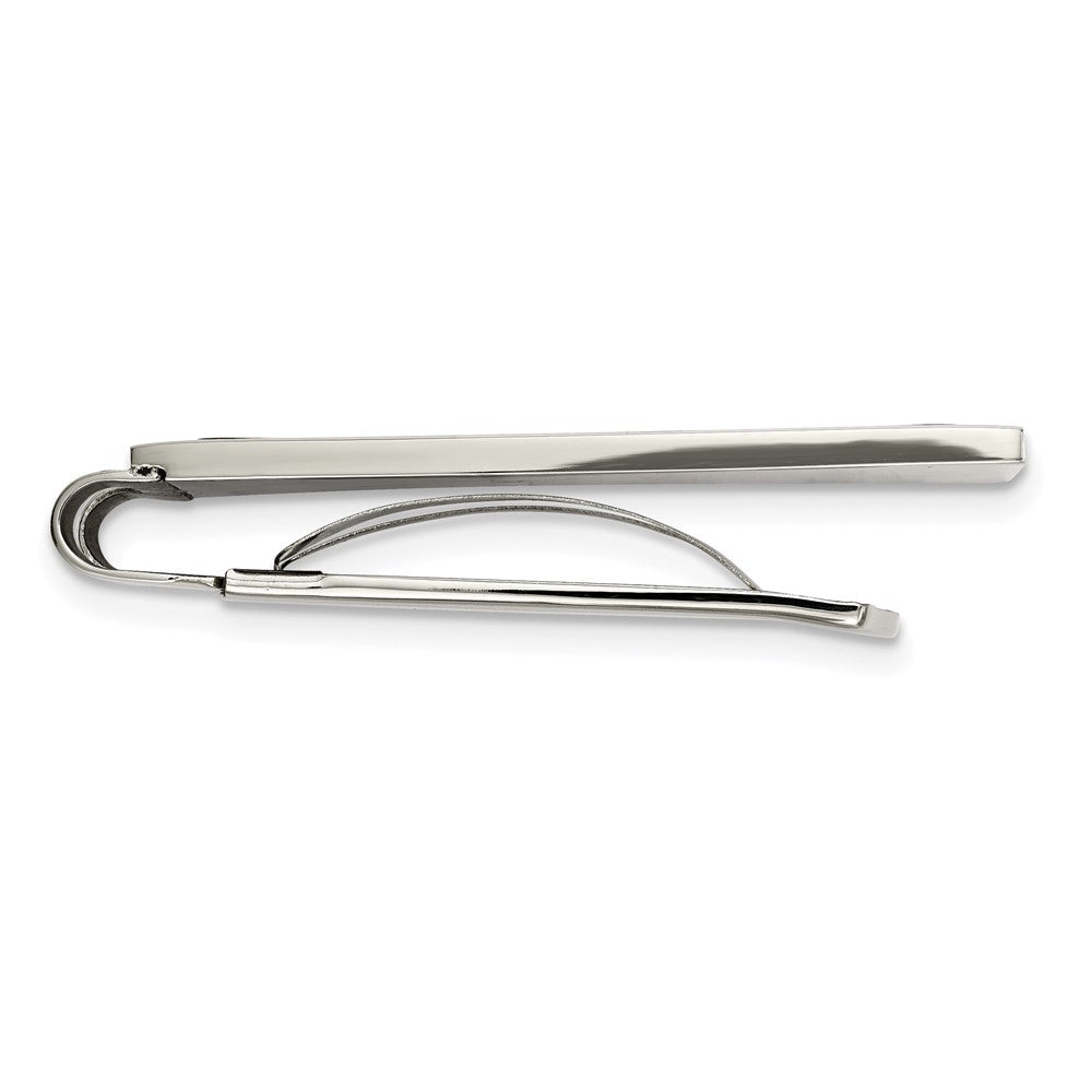 Chisel Stainless Steel Polished with Blue Carbon Fiber Inlay Money Clip