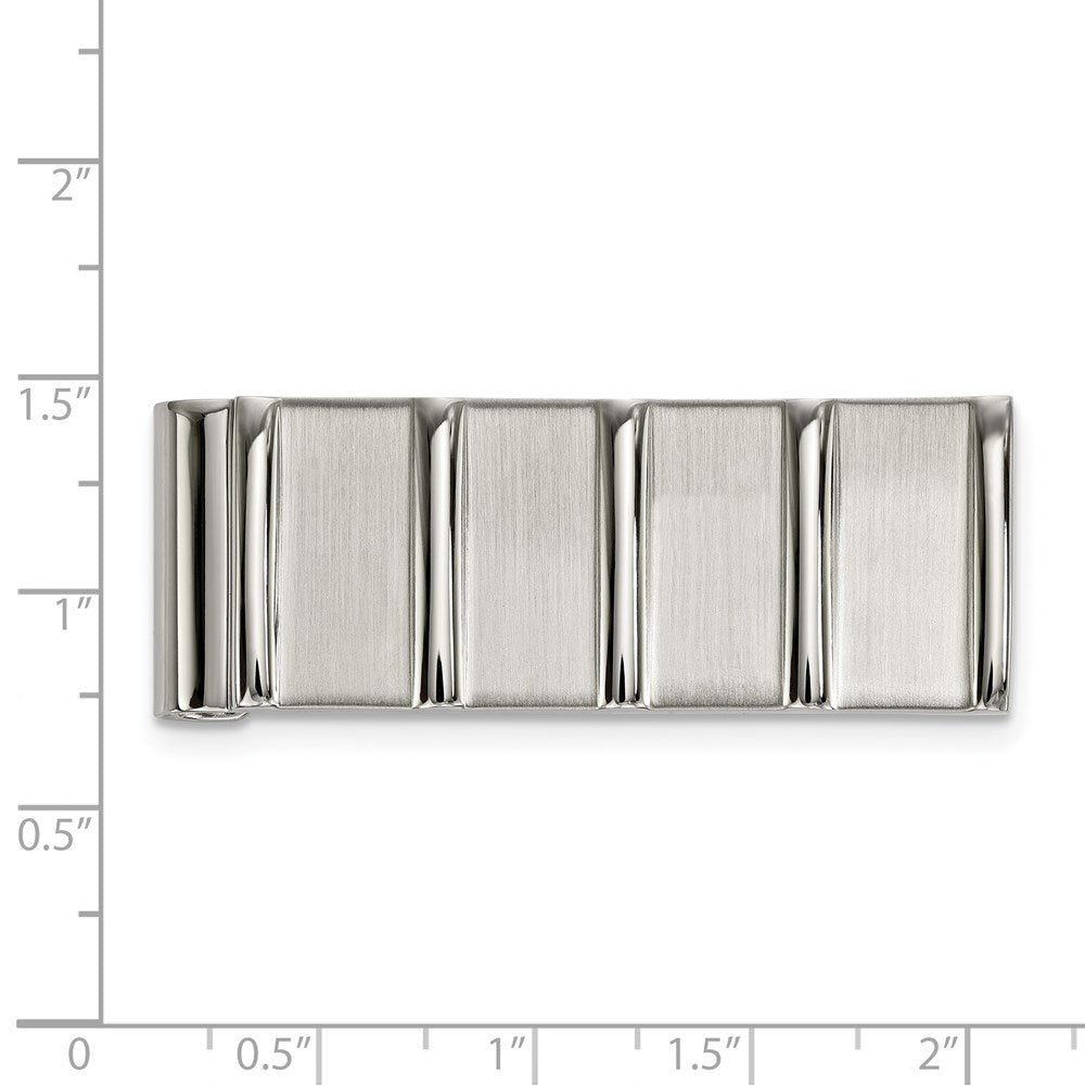 Chisel Stainless Steel Polished and Brushed Money Clip