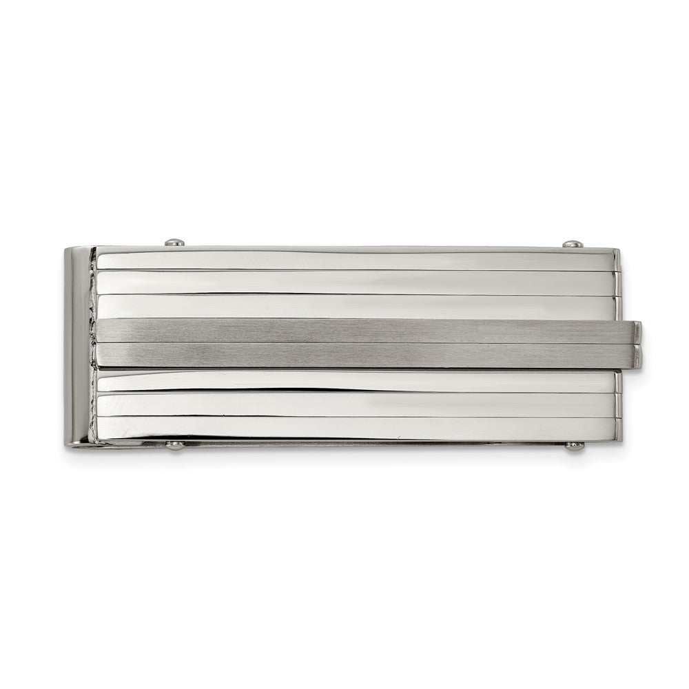 Chisel Stainless Steel Brushed and Polished Money Clip