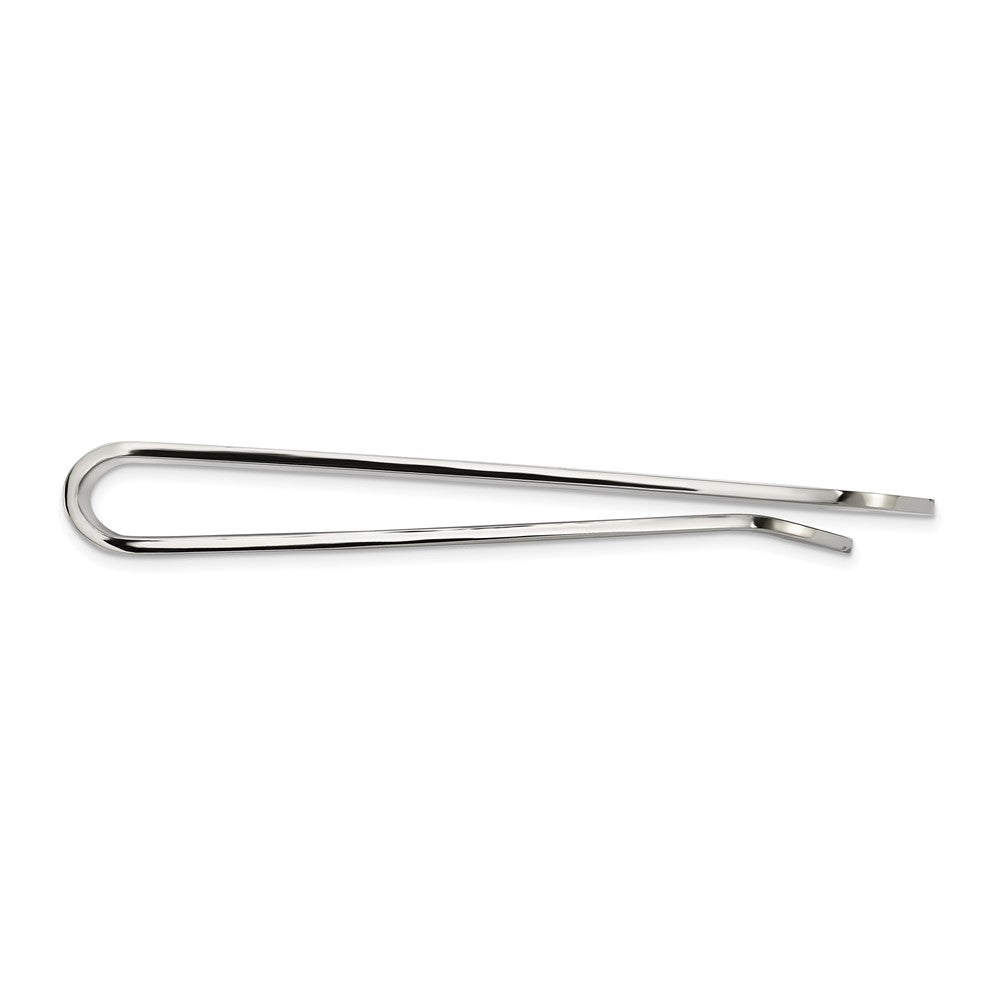 Chisel Stainless Steel Polished with Black IP-plated Center Money Clip