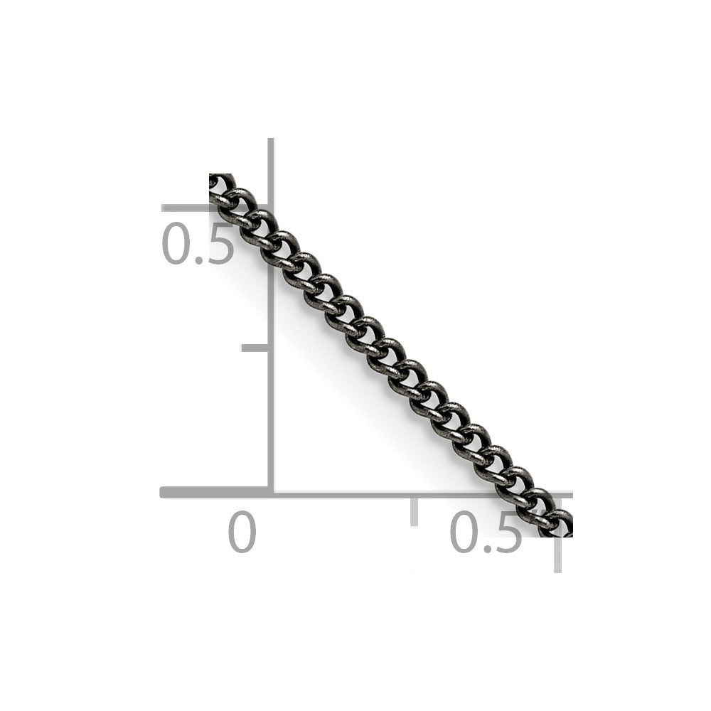 Chisel Stainless Steel Antiqued 2mm 18 inch Round Curb Chain