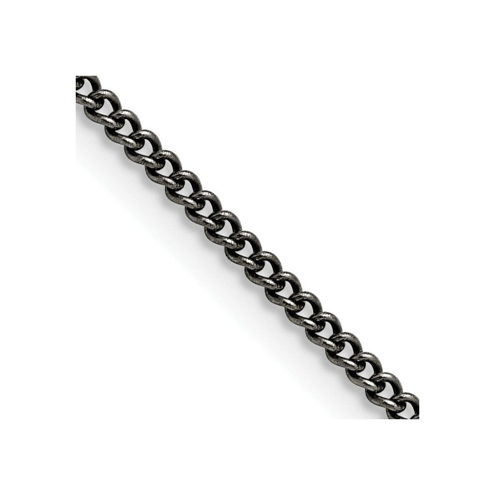 Chisel Stainless Steel Antiqued 2mm 18 inch Round Curb Chain