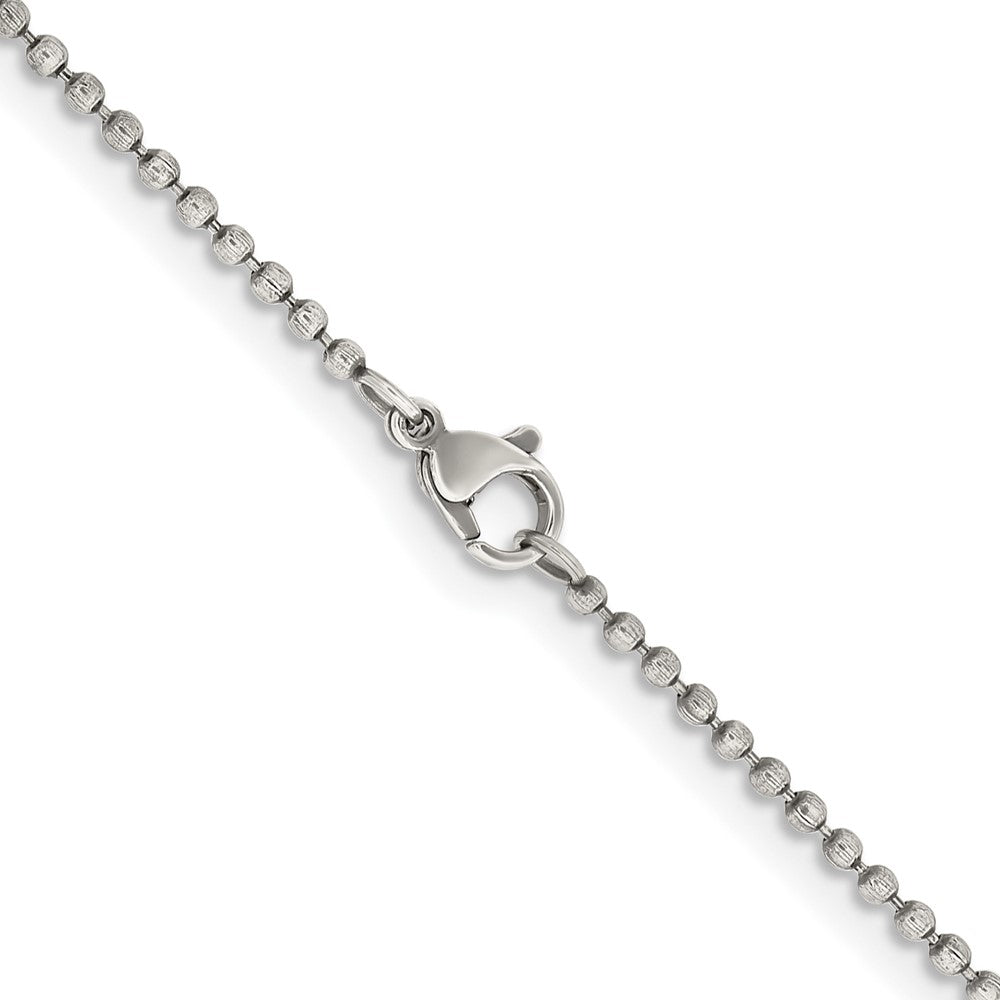 Chisel Stainless Steel Antiqued 2mm 24 inch Beaded Ball Chain