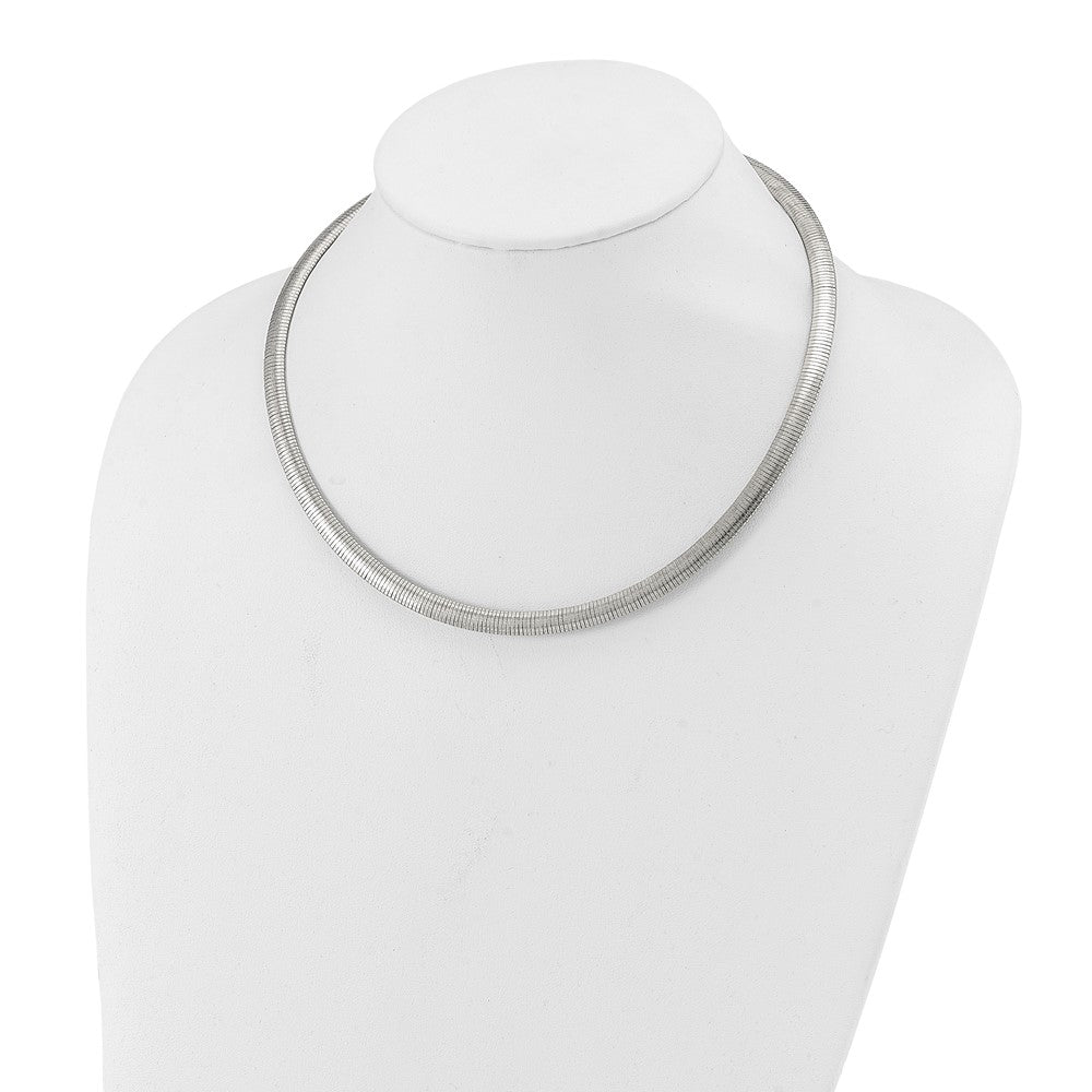 Chisel Stainless Steel Polished 6mm 18 inch Omega Necklace