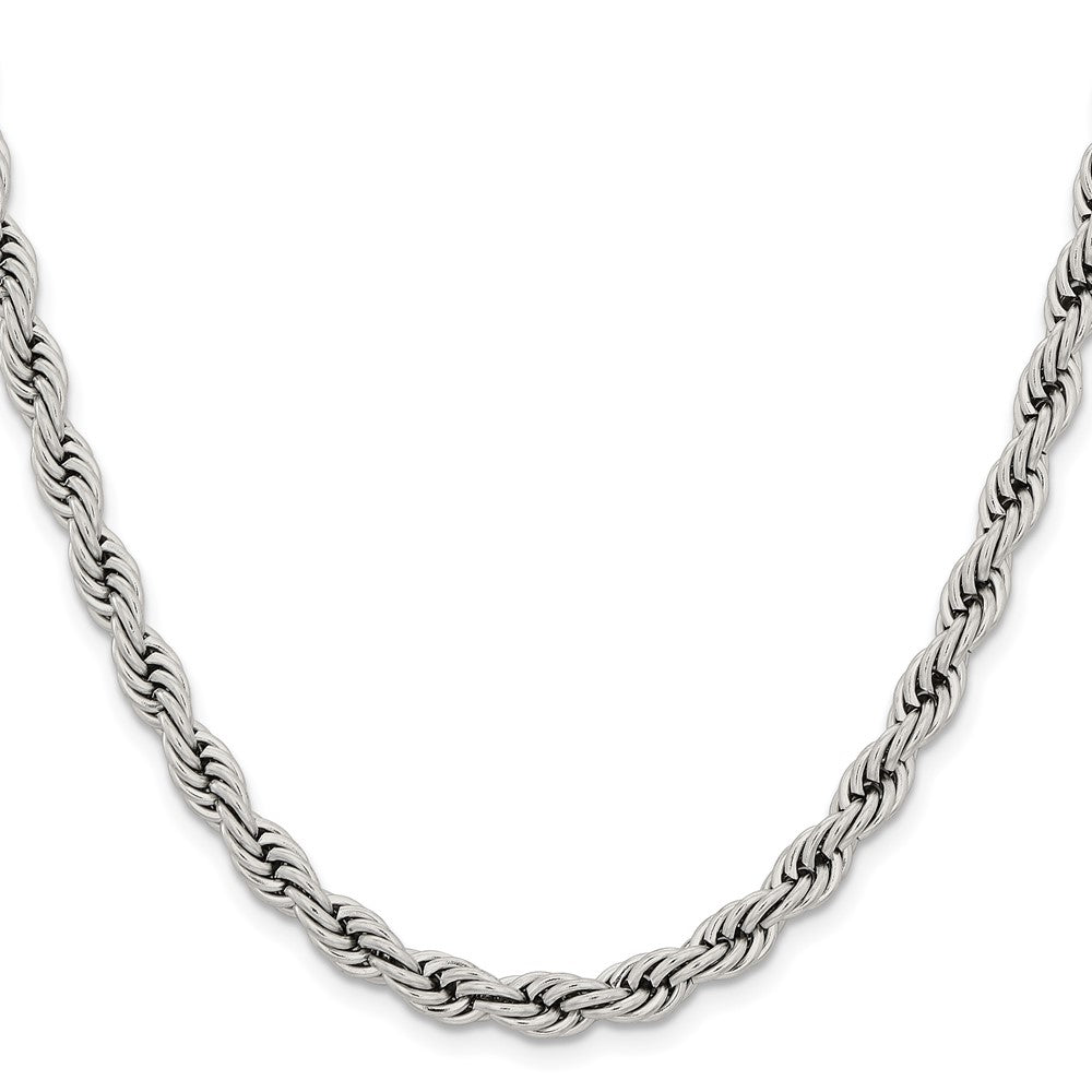Chisel Stainless Steel Polished 6mm 20 inch Rope Chain