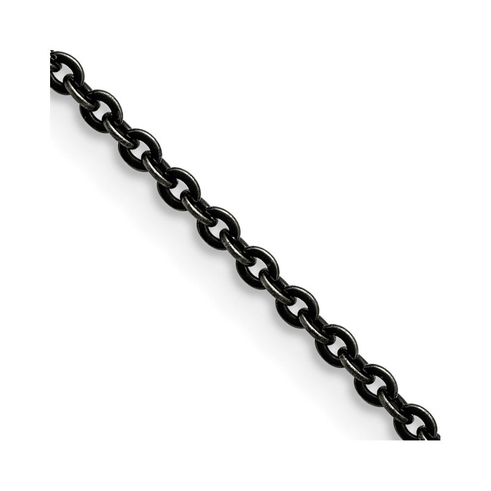 Chisel Stainless Steel Oxidized 20 inch Cable Chain