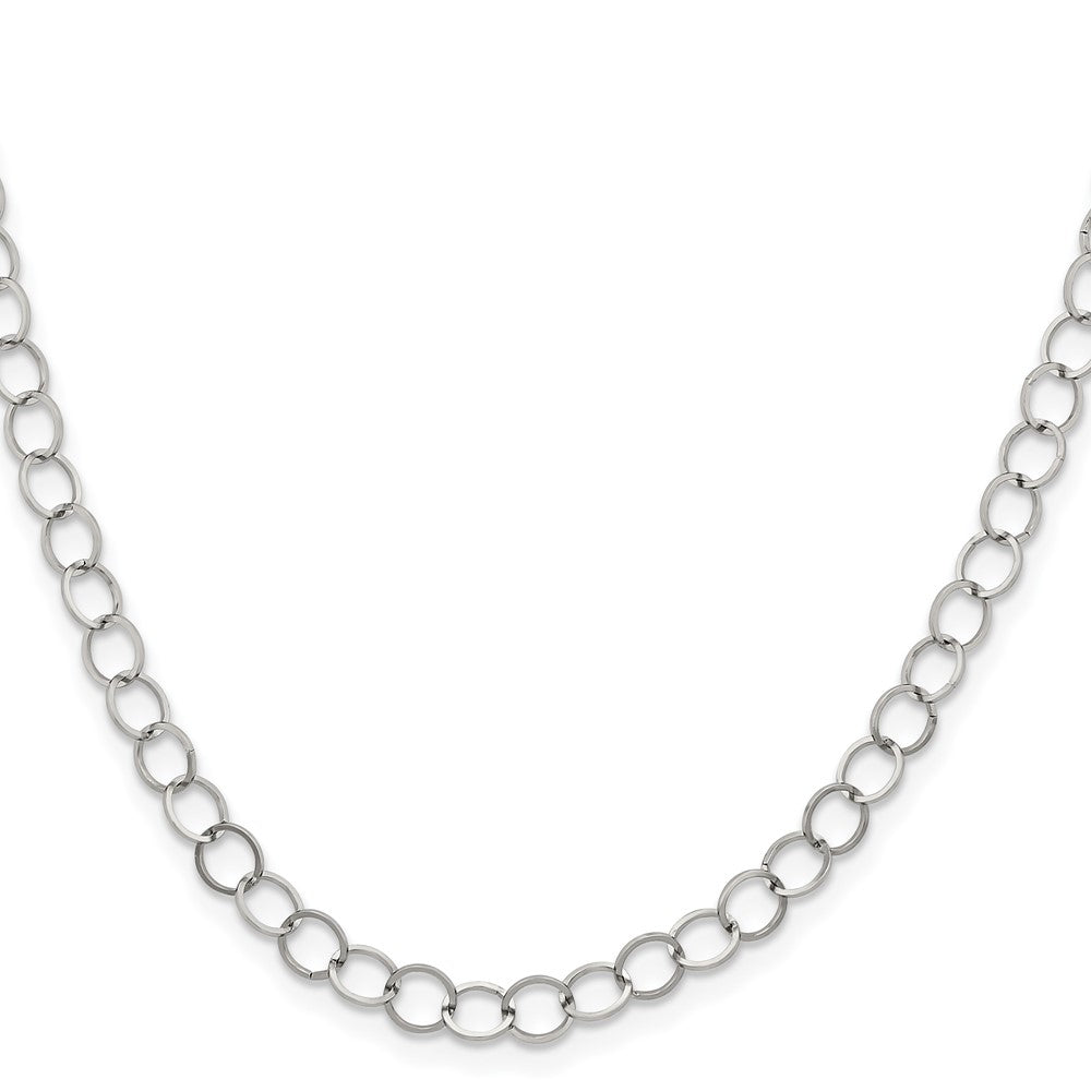 Chisel Stainless Steel Polished 6mm 24 inch Circle Link Necklace