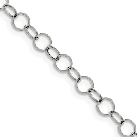Chisel Stainless Steel Polished 6mm 24 inch Circle Link Necklace