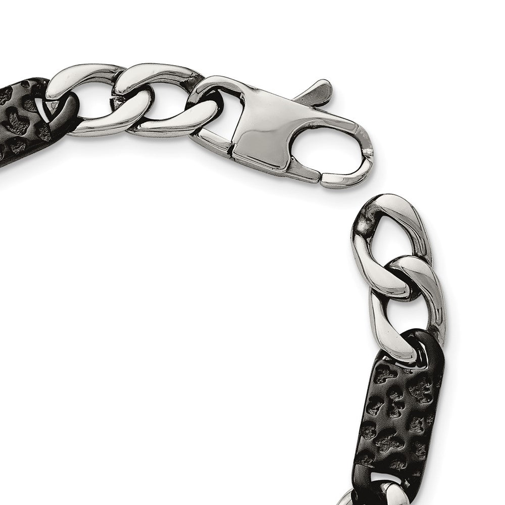 Chisel Stainless Steel Polished Black IP-plated Link 24 inch Necklace