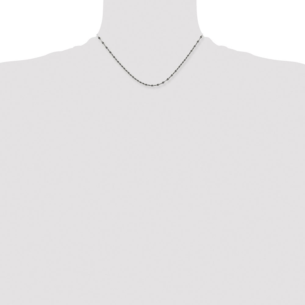 Chisel Stainless Steel Oxidized 2.5mm 16 inch Fancy Chain