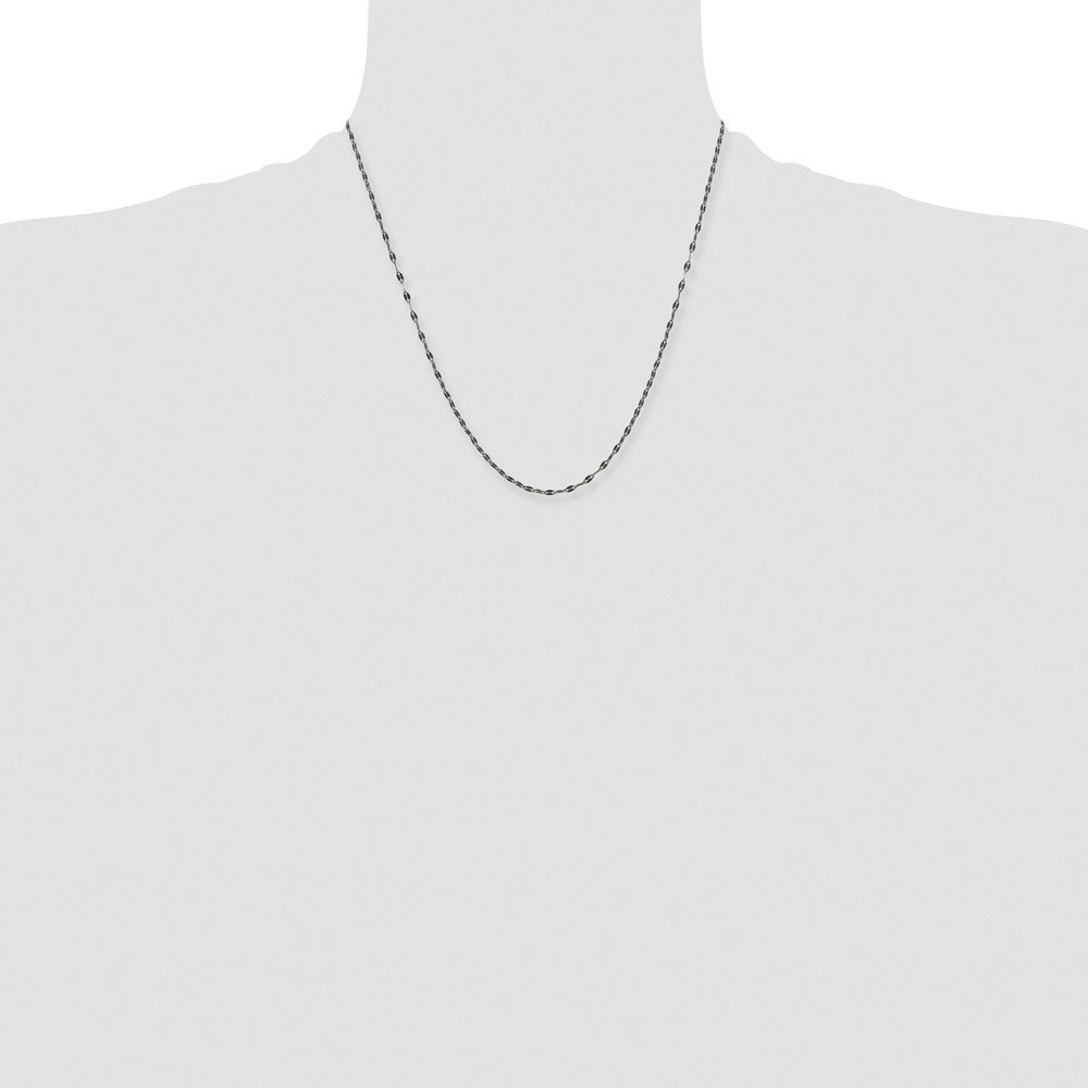 Chisel Stainless Steel Oxidized 2.5mm 20 inch Fancy Chain