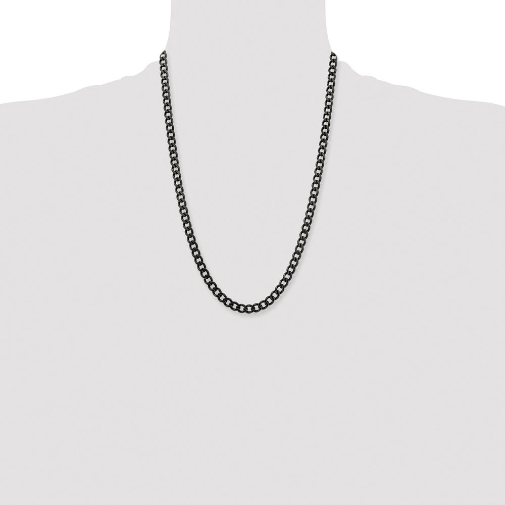 Chisel Stainless Steel Antiqued 6.7mm 24 inch Curb Chain