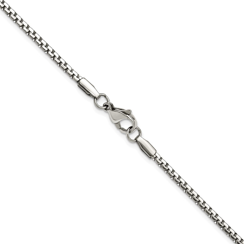 Chisel Stainless Steel Polished 2.5mm 18 inch Fancy Box Chain
