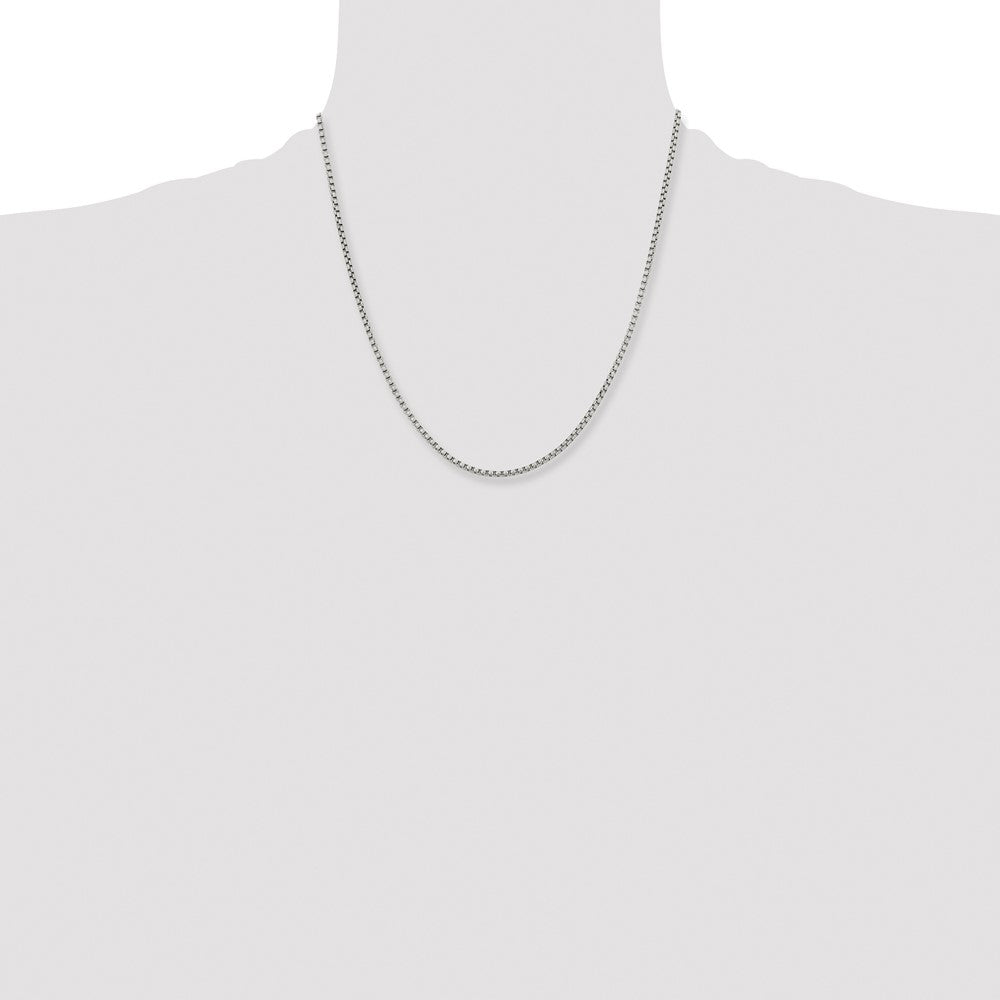Chisel Stainless Steel Polished 2.5mm 20 inch Fancy Box Chain
