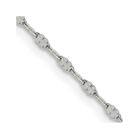 Chisel Stainless Steel Polished 16 inch Fancy Link Chain