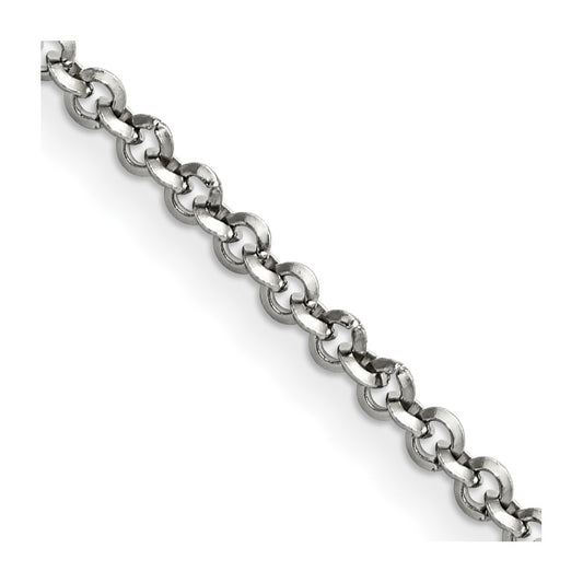 Chisel Stainless Steel Polished 3.2mm 16 inch Rolo Chain