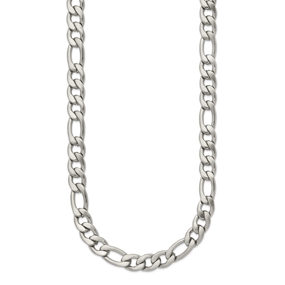 Chisel Stainless Steel Satin 7mm 18 inch Figaro Chain
