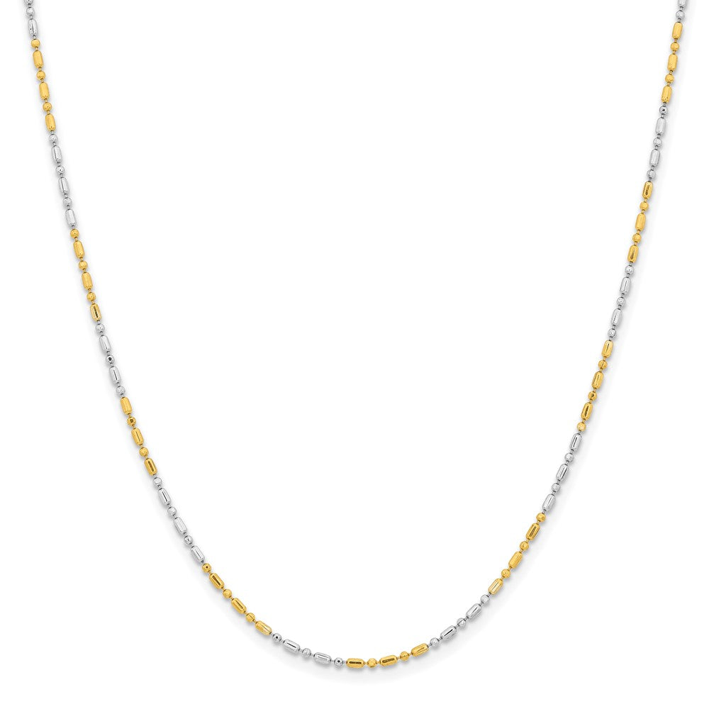 Chisel Two-tone Brass 1.2mm 18 inch Fancy Chain