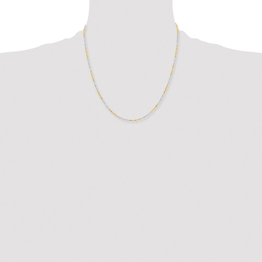 Chisel Two-tone Brass 1.2mm 20 inch Fancy Chain
