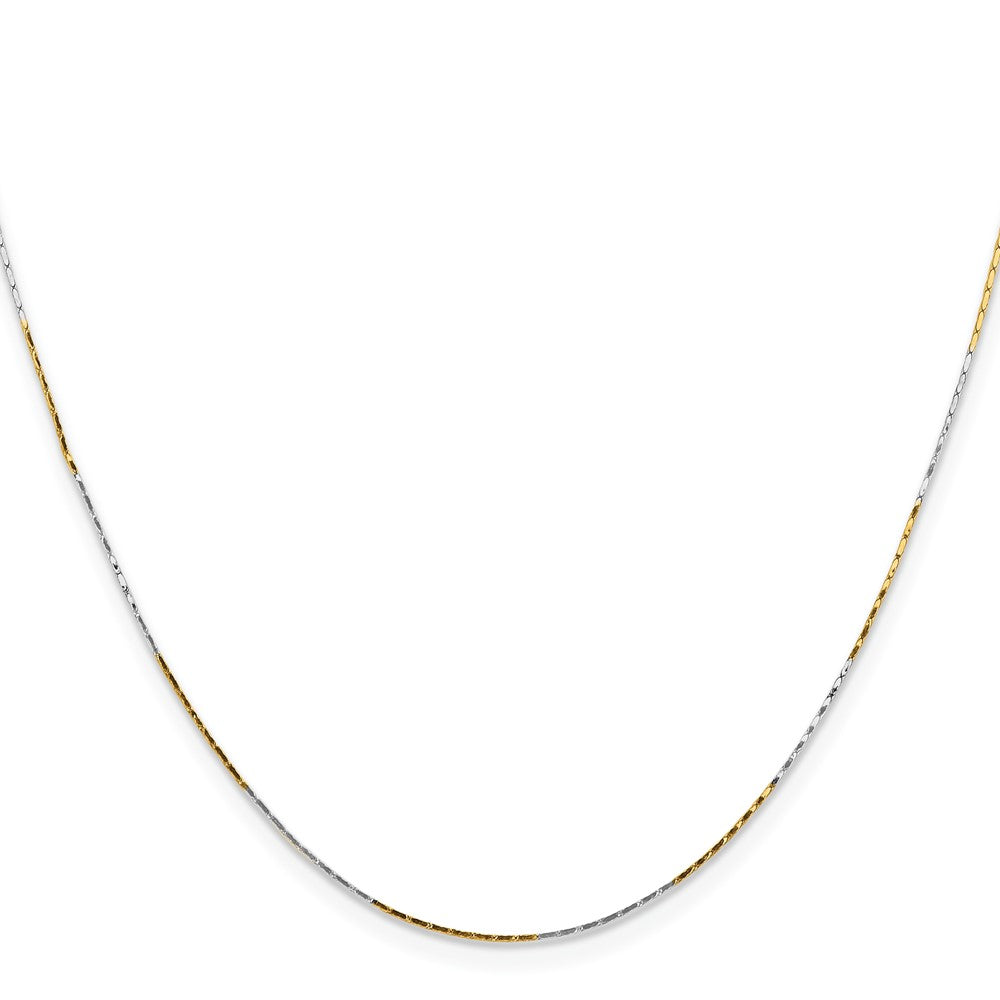 Chisel Two-tone Brass 0.85mm 16 inch Fancy Chain