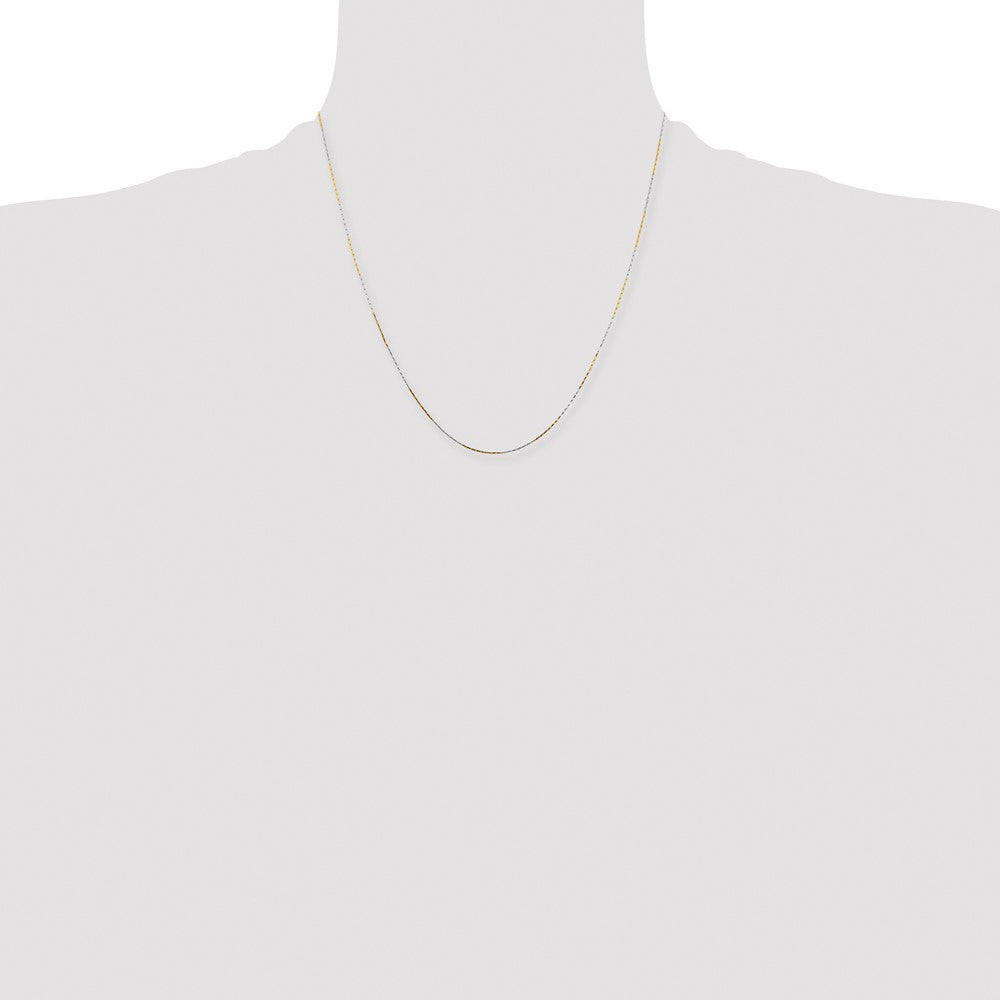 Chisel Two-tone Brass 0.85mm 20 inch Fancy Chain
