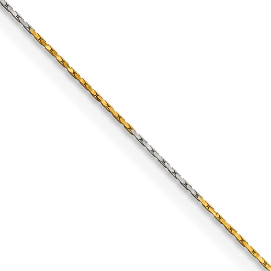 Chisel Two-tone Brass 0.85mm 16 inch Fancy Chain