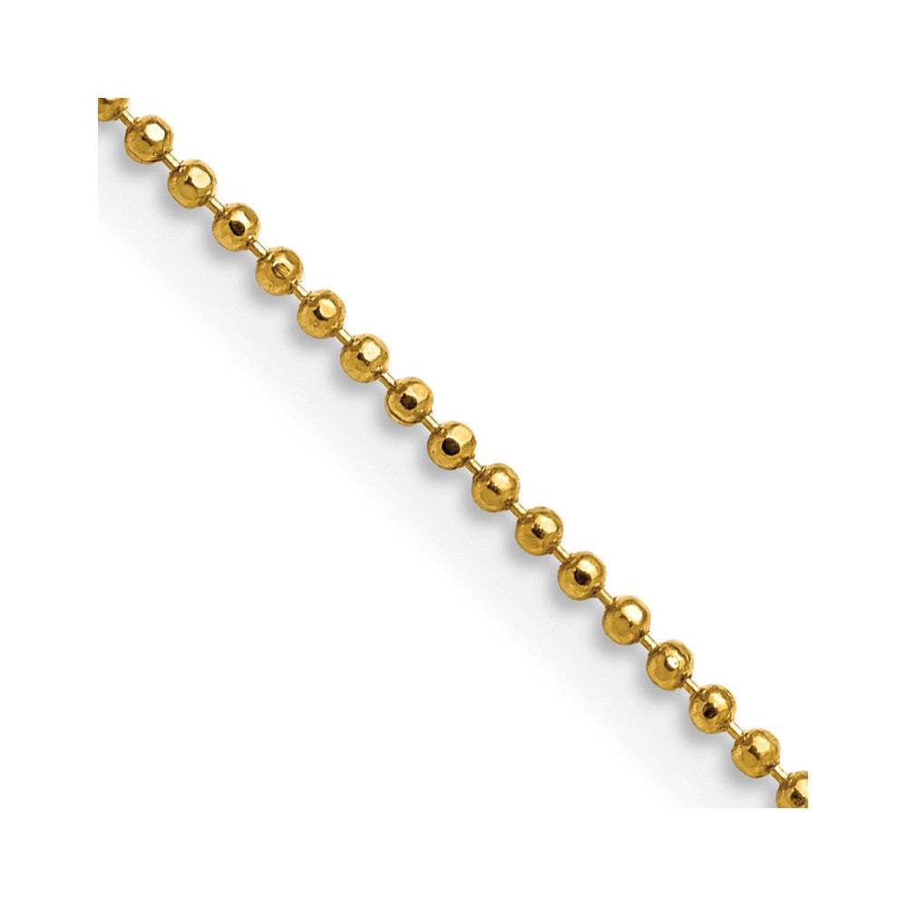 Chisel Gold-tone Brass 1.50mm Plated 20 inch  Ball Chain