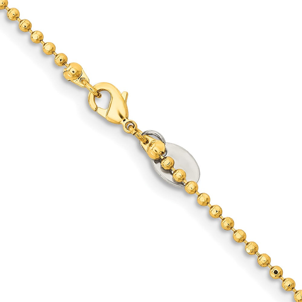Chisel Gold-tone Brass 2.00mm Plated 18 inch Ball Chain