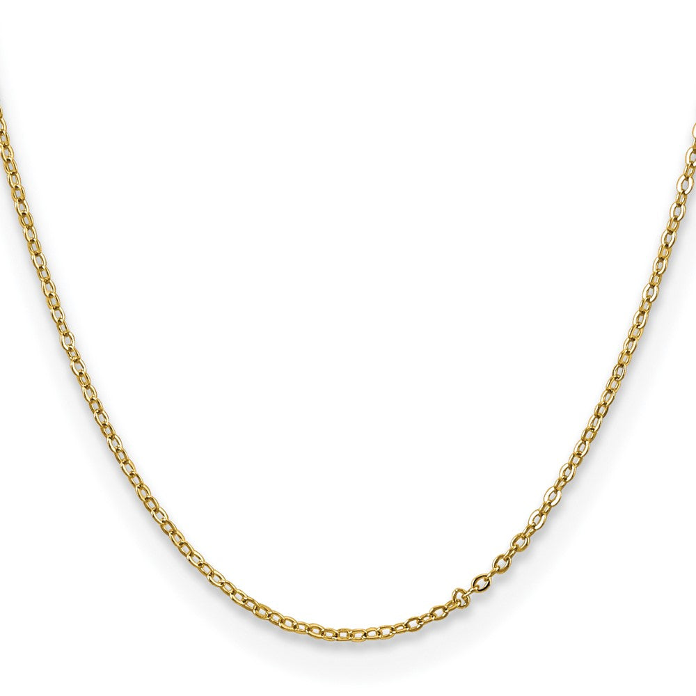 Chisel Gold-tone Brass 1.70mm Plated 18 inch Rolo Chain