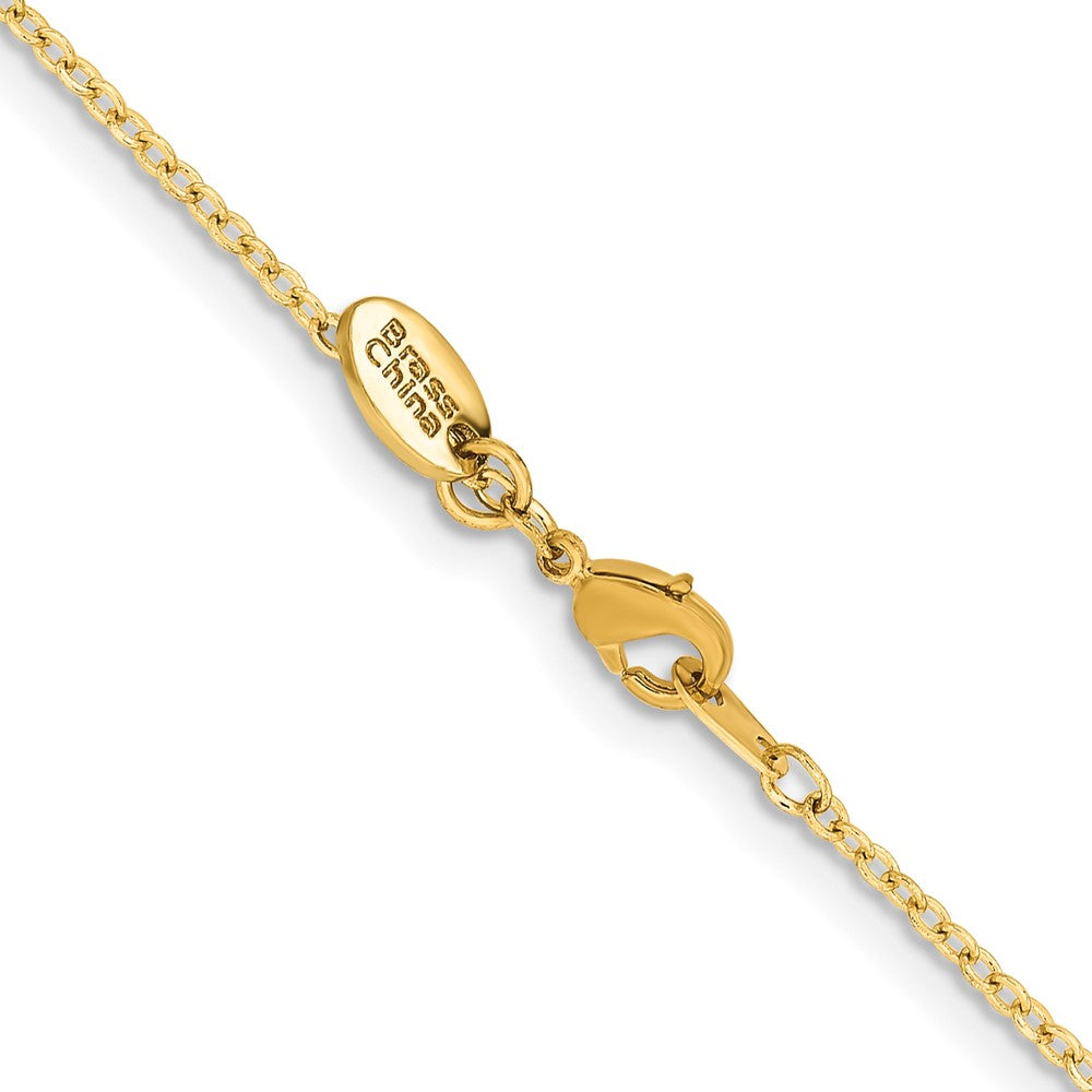 Chisel Gold-tone Brass 1.70mm Plated 18 inch Rolo Chain
