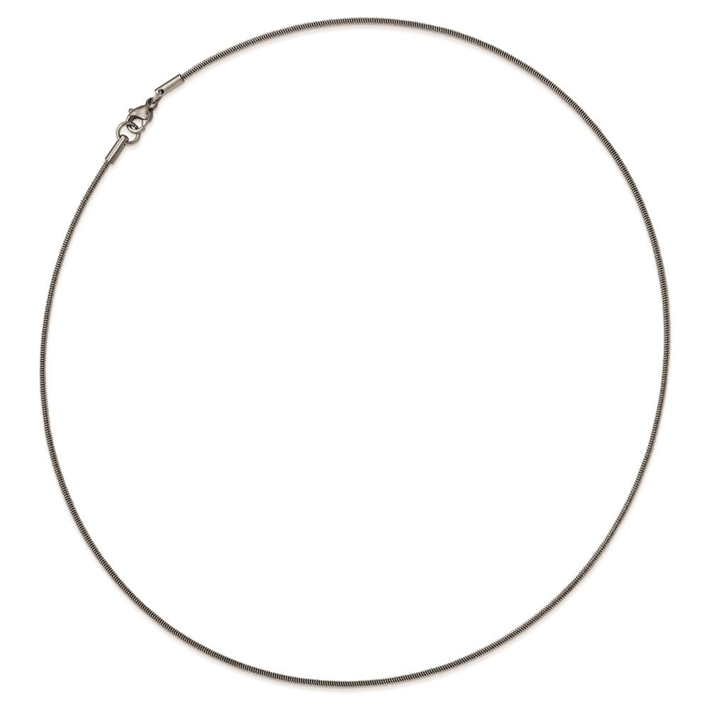 Chisel Stainless Steel Polished and Textured 16 inch Necklace
