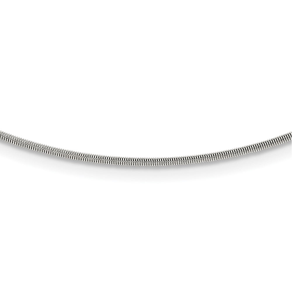 Chisel Stainless Steel Polished and Textured 16 inch Necklace
