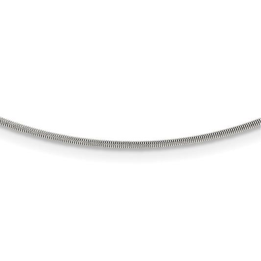 Chisel Stainless Steel Polished and Textured 16 inch Necklace