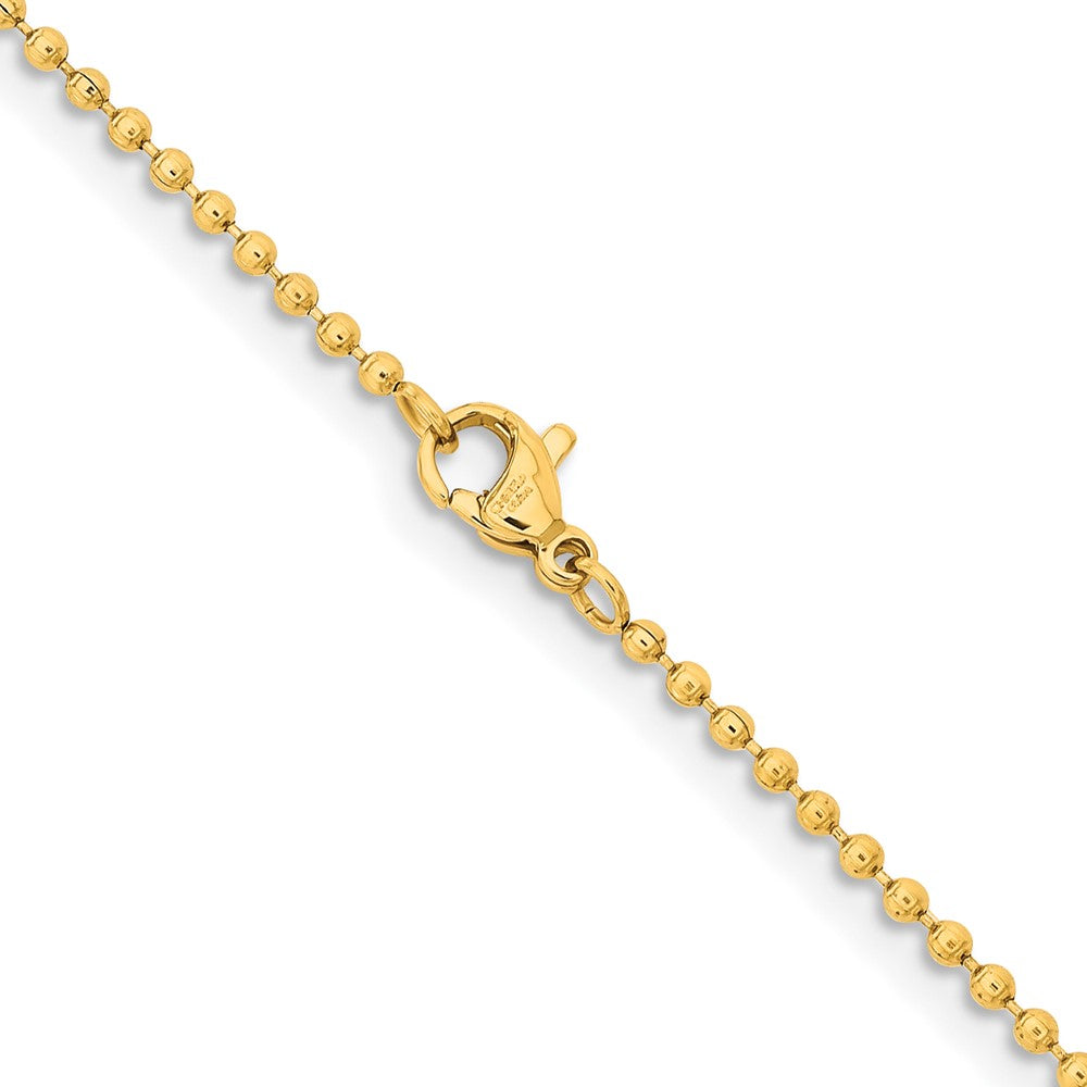 Chisel Stainless Steel Polished Yellow IP-plated 2mm 24 inch Ball Chain