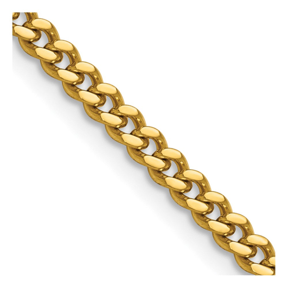 Chisel Stainless Steel Polished Yellow IP-plated 4mm 20 inch Curb Chain