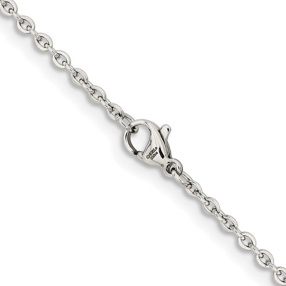 Chisel Stainless Steel Polished 2.3mm 20 inch Cable Chain