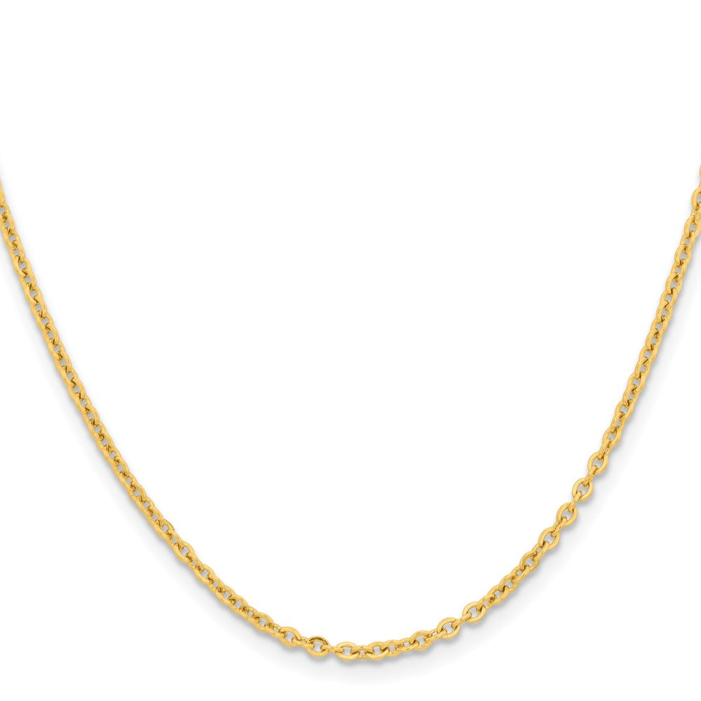 Chisel Stainless Steel Polished Yellow IP-plated 2.3mm 20 inch Cable Chain