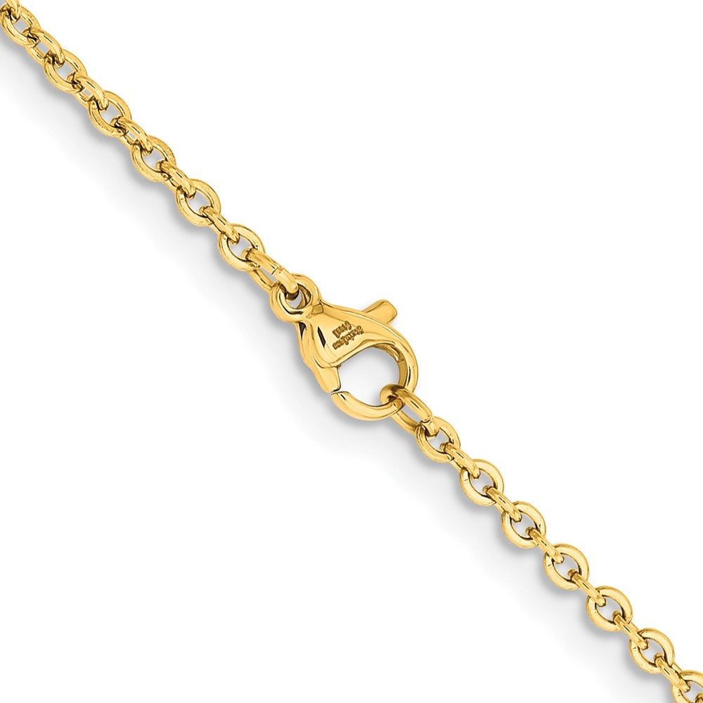 Chisel Stainless Steel Polished Yellow IP-plated 2.3mm 24 inch Cable Chain