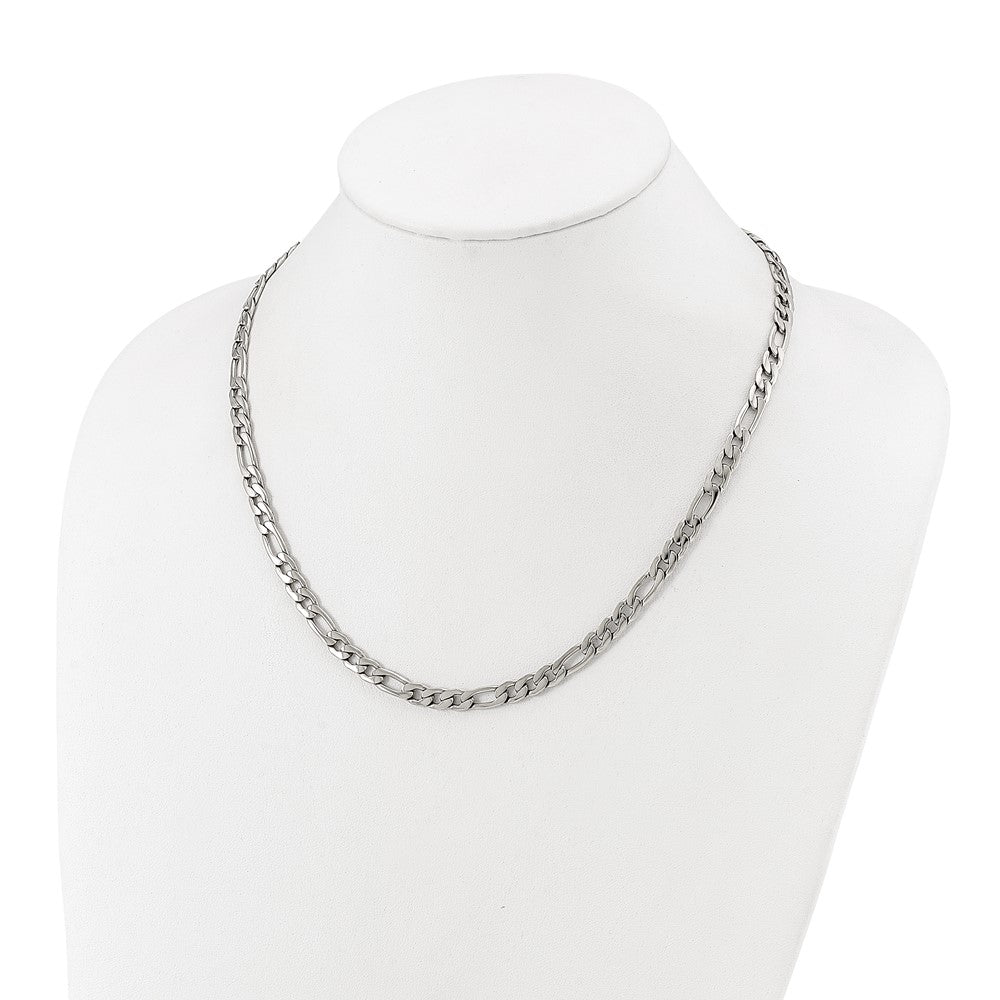 Chisel Stainless Steel Polished 6mm 20in Figaro Chain