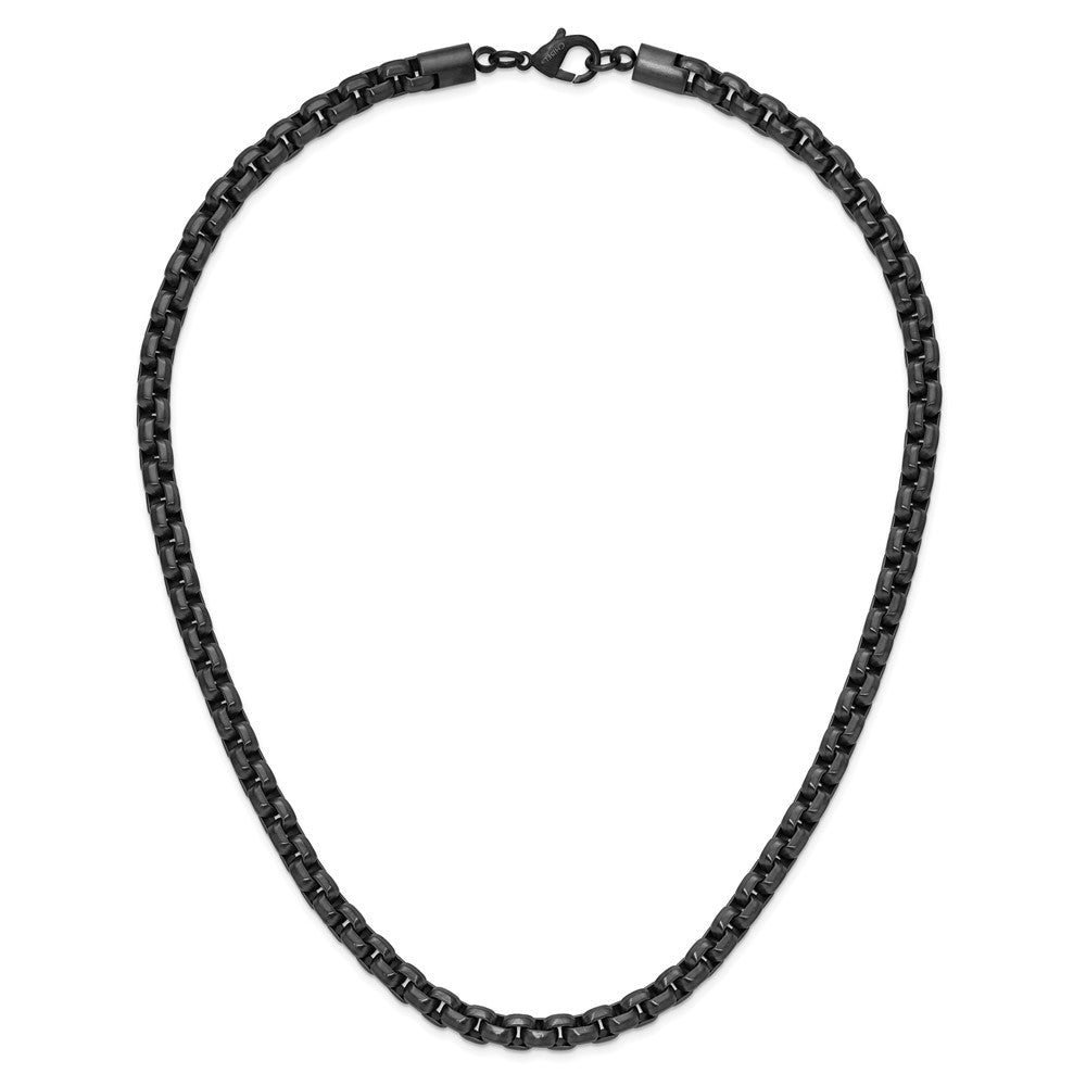 Chisel Stainless Steel Polished Gun Metal IP-plated 24 inch Box Chain