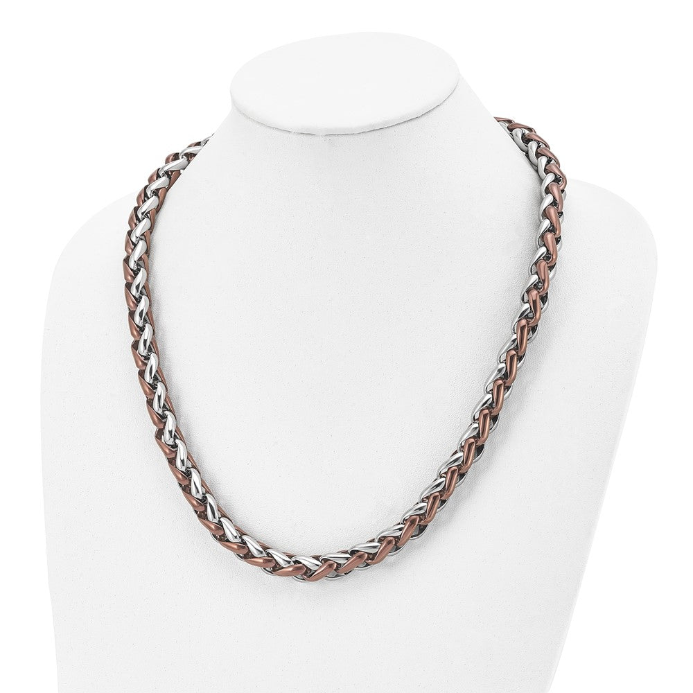 Chisel Stainless Steel Polished Brown IP-plated 24 inch Necklace