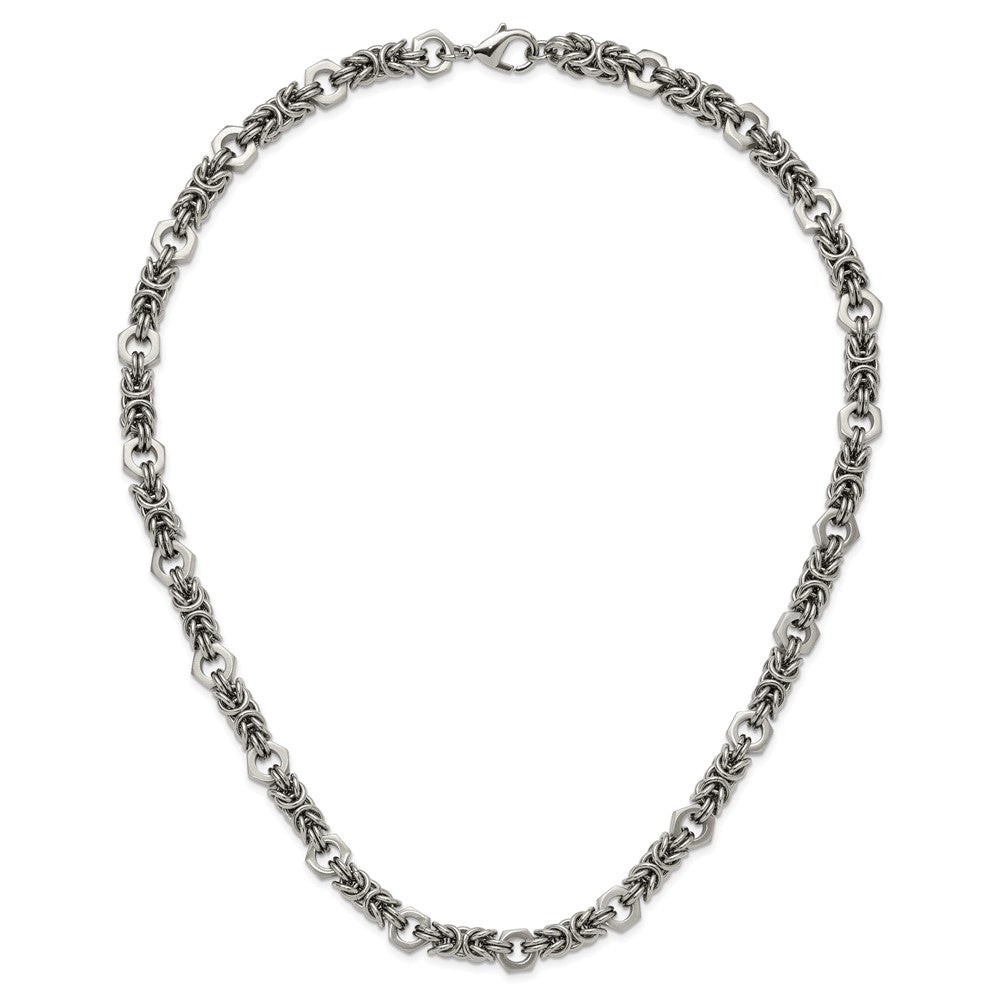Chisel Stainless Steel Brushed and Polished 24 inch Necklace