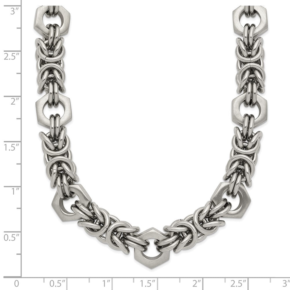 Chisel Stainless Steel Brushed and Polished 24 inch Necklace